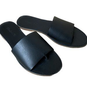 Madewell Boardwalk Post Slide Sandal in Black, Size 9